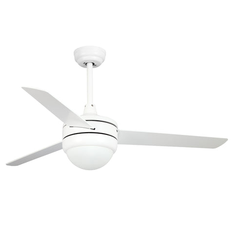 Misty Valley 50in. Modern White Ceiling Fan with Light, Remote Control Quiet Reversible Motor Ceiling Fan For Patio Living Room,