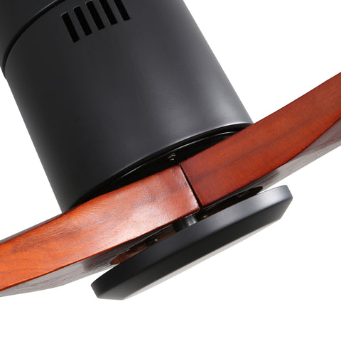 Misty Valley 52in. Matte Black Indoor Ceiling Fan with Light,Outdoor Wood Ceiling Fan Quite Reversible DC Motor for Patio