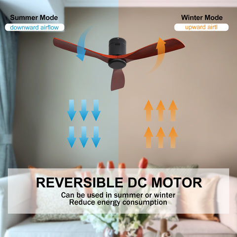 Misty Valley 52in. Matte Black Indoor Ceiling Fan with Light,Outdoor Wood Ceiling Fan Quite Reversible DC Motor for Patio