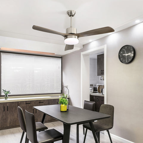 Misty Valley 52in. Remote Control Modern Ceiling Fan with Light, Noiseless Reversible DC Motor for Patio,Living Room, Bedroom