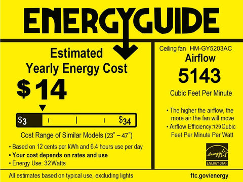 Misty Valley 52in. Modern Industrial Black Ceiling Fan with Remote, Wood Ceiling Fan for Patio Living Room