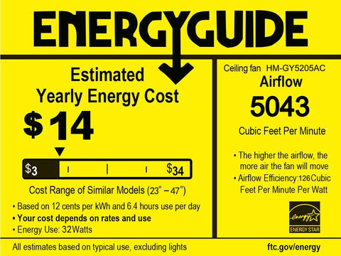 Misty Valley 52in. Industrial 5-Blade Black Reversible Ceiling Fan with Light, Remote Control