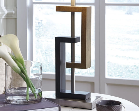 Misty Valley Syler Brown+Silver Finish Contemporary Table Lamp (Set of 2)