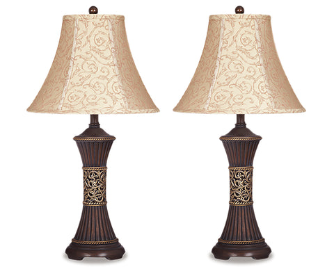 Misty Valley Mid-Century Mariana Bronze Finish Traditional Table Lamp (Set of 2)