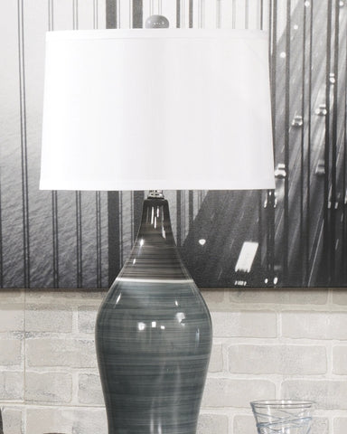 Misty Valley Niobe Multi Gray Contemporary Table Lamp (Set of 2)