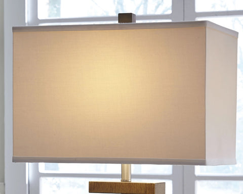 Misty Valley Syler Brown+Silver Finish Contemporary Table Lamp (Set of 2)