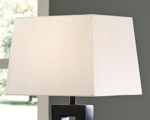 Misty Valley Ashley Amasai Black Contemporary Table Lamp (Set of 2)