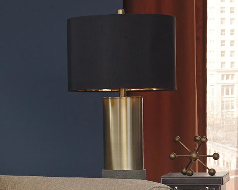 Misty Valley Jacek Gray+Brass Finish Contemporary Table Lamp (Set of 2)