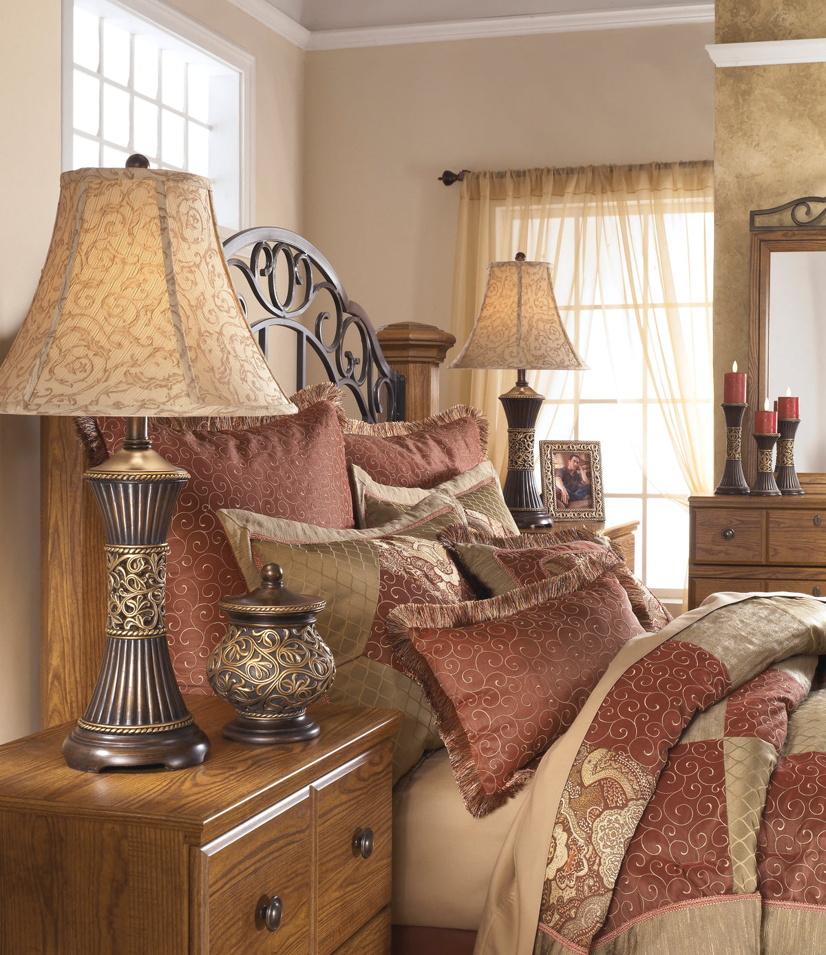 Misty Valley Mid-Century Mariana Bronze Finish Traditional Table Lamp (Set of 2)