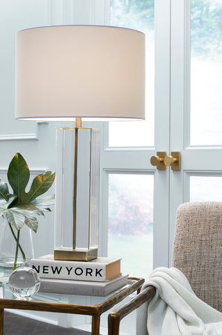 Misty Valley Teelsen Clear/Gold Finish Contemporary Table Lamp