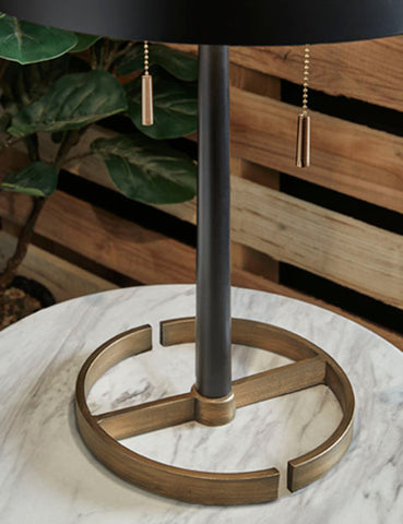 Misty Valley Amadell Black/Gold Finish Contemporary Table Lamp