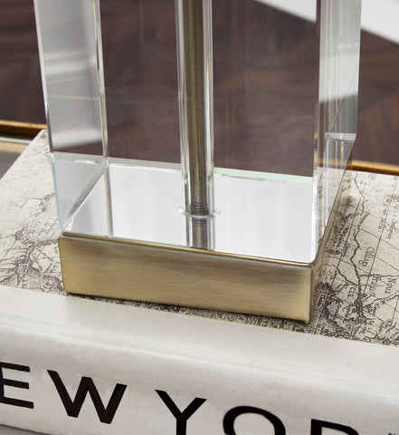 Misty Valley Teelsen Clear/Gold Finish Contemporary Table Lamp