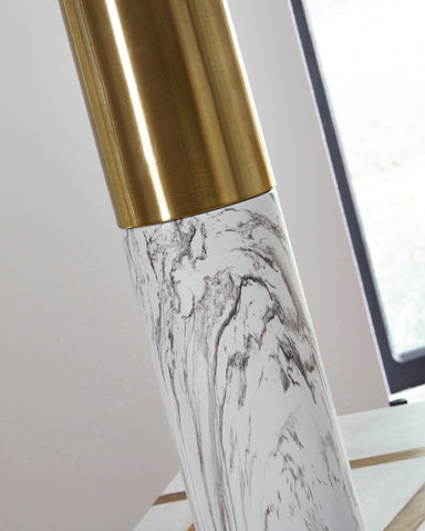 Misty Valley Samney Gold Finish/White Contemporary Table Lamp (Set of 2)