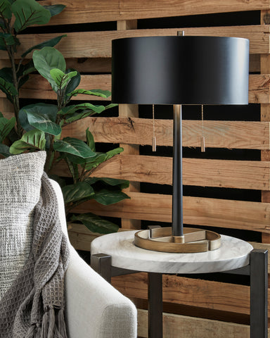 Misty Valley Amadell Black/Gold Finish Contemporary Table Lamp