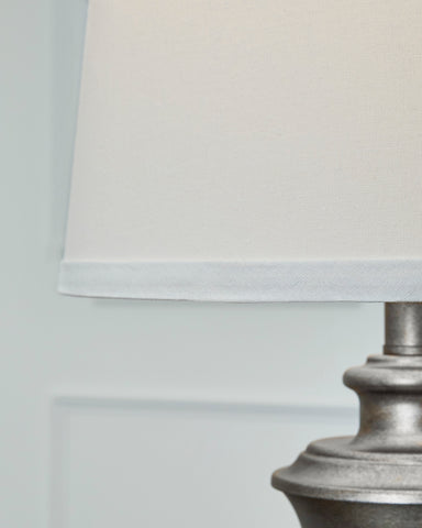 Misty Valley Doraley Antique Silver Finish Traditional Table Lamp (Set of 2)