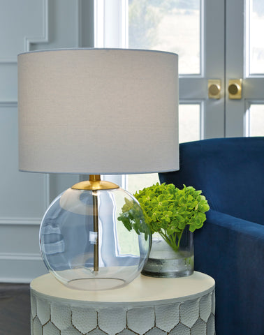Misty Valley Samder Clear/Brass Finish Contemporary Table Lamp
