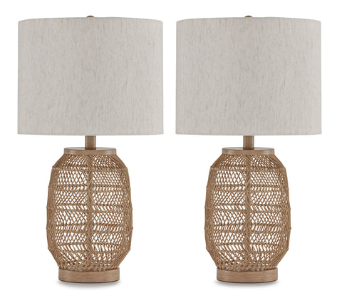Misty Valley Orenman Light Brown Casual Table Lamp (Set of 2)