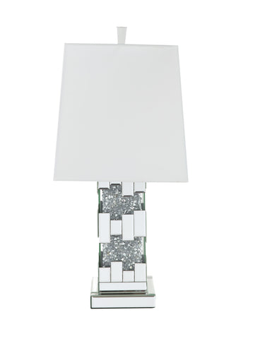Misty Valley Noralie Modern Cuboid Shape with Mirrored Finish Table Lamp for Living Room