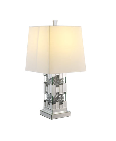 Misty Valley Noralie Modern Cuboid Shape with Mirrored Finish Table Lamp for Living Room