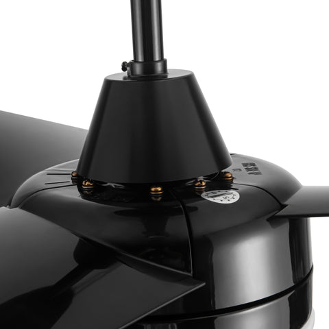 Misty Valley 42in. Matte Black Modern Ceiling Fan with Integrated LED Light, Remote Control