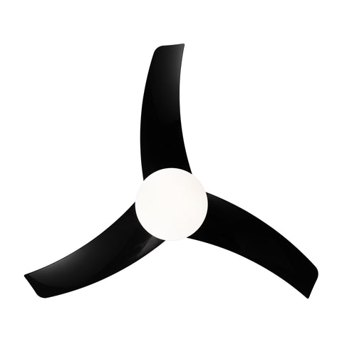Misty Valley 42in. Matte Black Modern Ceiling Fan with Integrated LED Light, Remote Control