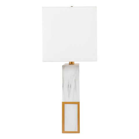 Misty Valley Loyden White Faux Marble Modern Table Lamp